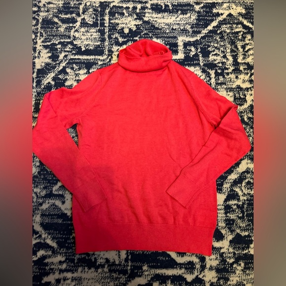 Lands End Red Turtleneck Sweater - Picture 1 of 3